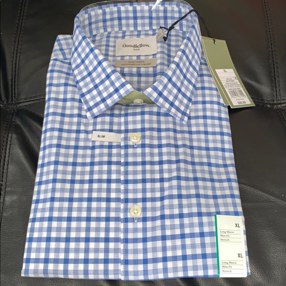 New Goodfellow & Co Slim stretch button up men’s